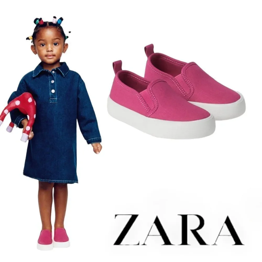 ZARA Kids | Fuchsia | COTTON SNEAKERS
